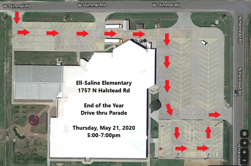 EllSaline USD 307 Drive Thur Parade Map